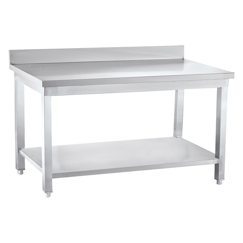 41169 Square Tube Work Table 2-Layer With Backsplash